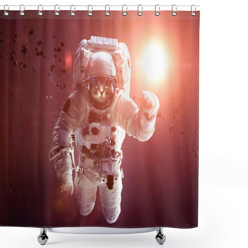 Personality  Beautiful Cat In Outer Space. Elements Of This Image Furnished B Shower Curtains