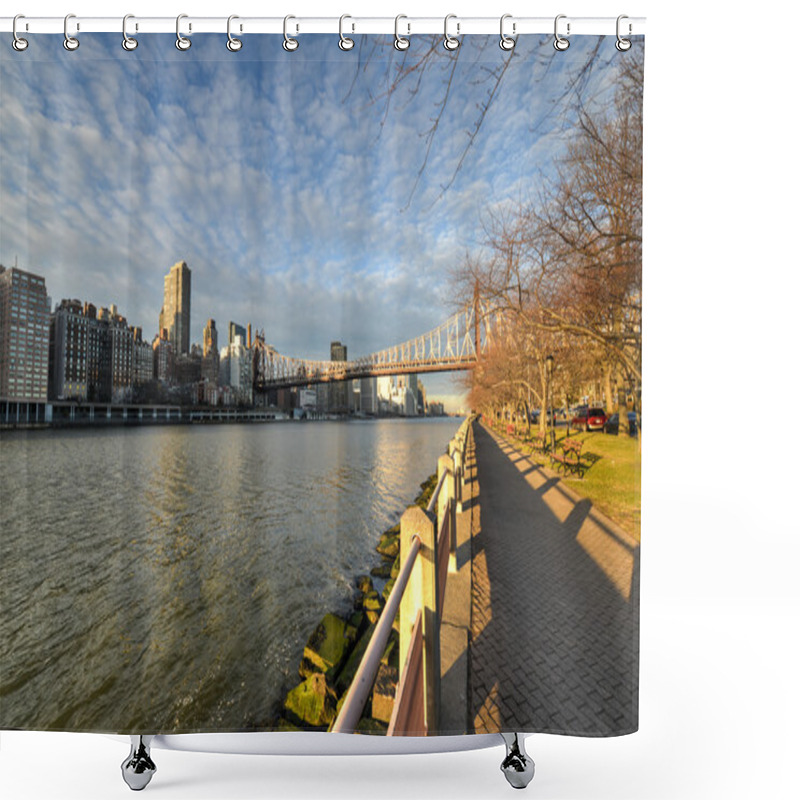 Personality  Roosevelt Island And Queensboro Bridge, Manhattan, New York Shower Curtains