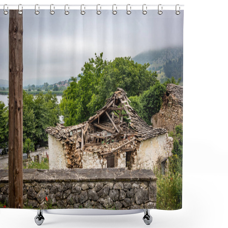 Personality  Street View, Ioannina Island, Greece Shower Curtains