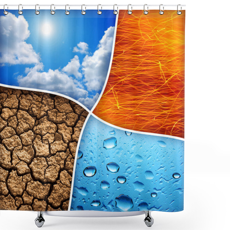 Personality  Four Elements Shower Curtains