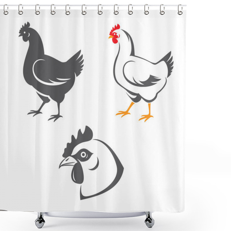 Personality  Chicken Shower Curtains