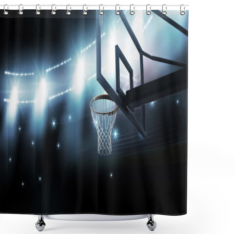 Personality  Basketball Arena Shower Curtains