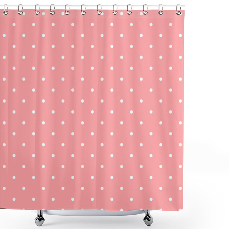 Personality  Pink Polka Dot Background Pattern Shower Curtains