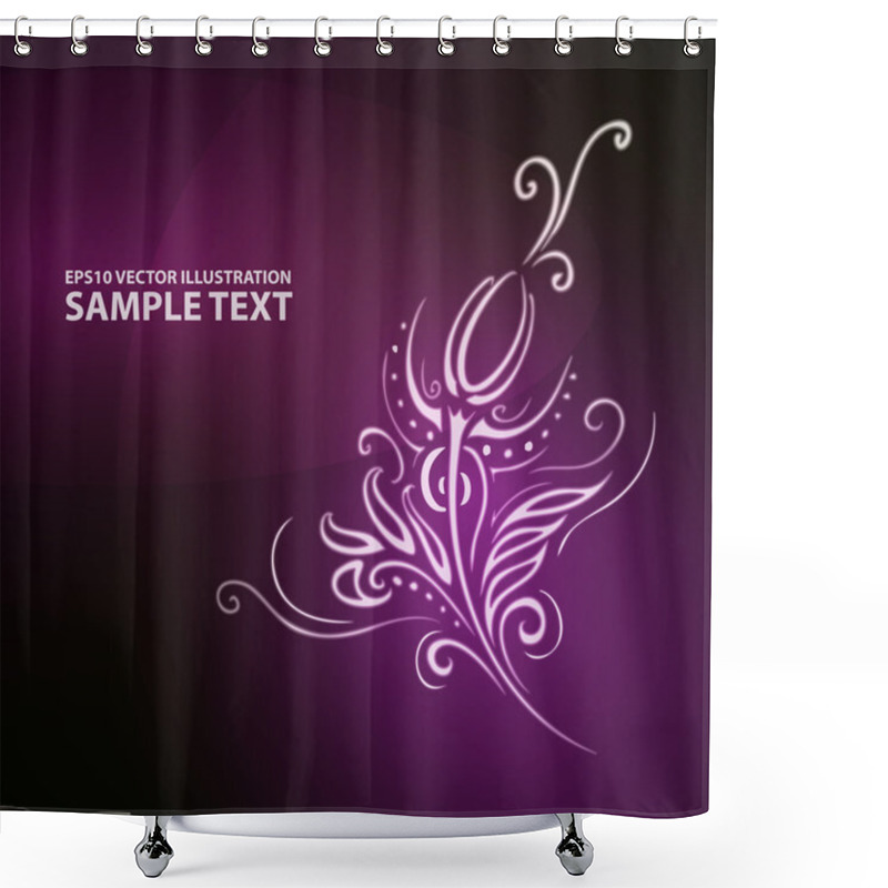 Personality  Vector Abstract Floral Background. Shower Curtains