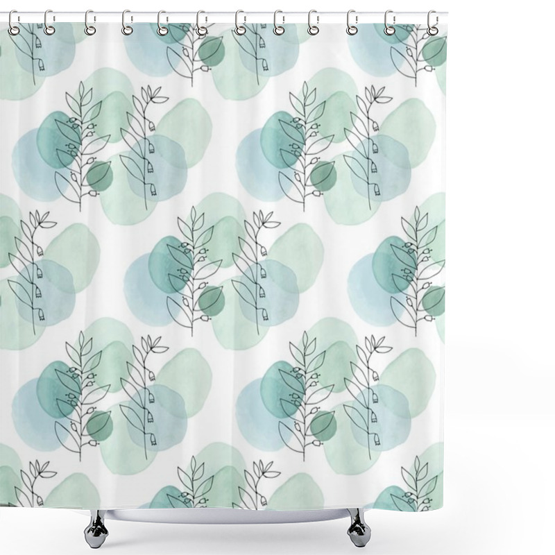 Personality  Set Of Hand Drawn Flowers Shower Curtains