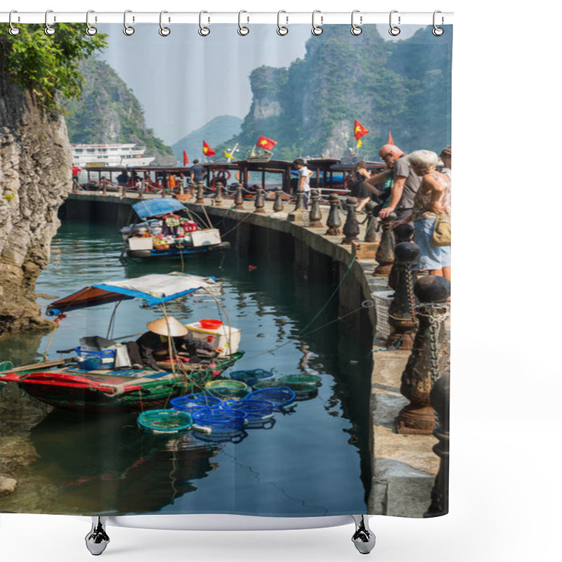 Personality  Small Floating Market Near Sung Sot Cave In Halong Bay, Vietnam Shower Curtains