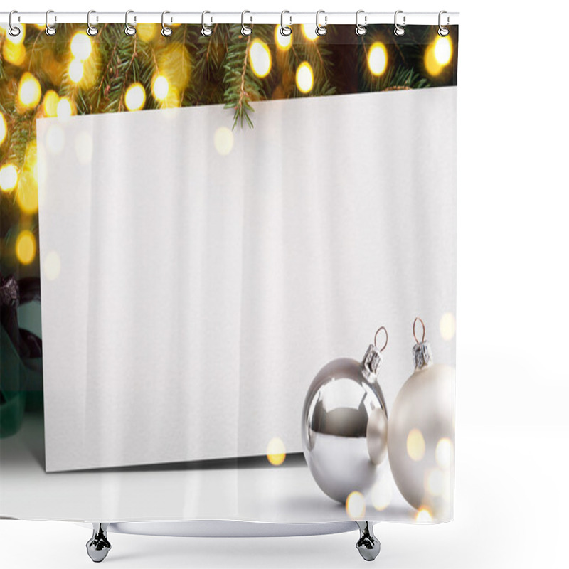 Personality  Art Christmas Invitation Background Shower Curtains