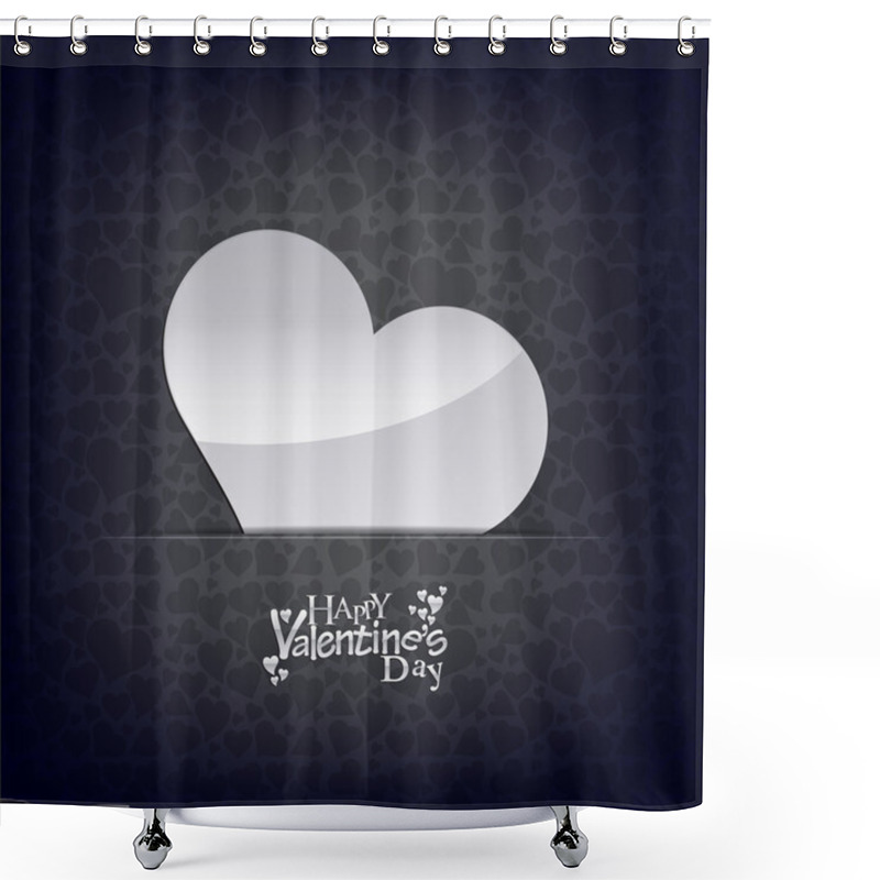 Personality  Valentine's Day Black Card/background Shower Curtains