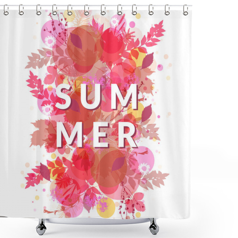 Personality  Summer Red Foliage Banner Shower Curtains