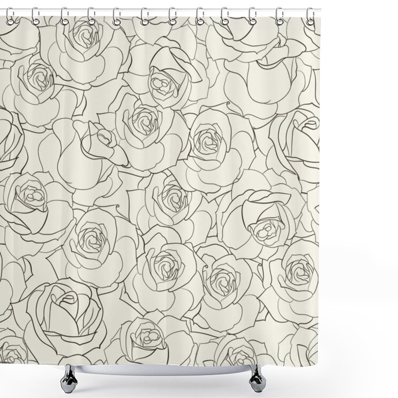 Personality  Rose Seamless Background. Shower Curtains