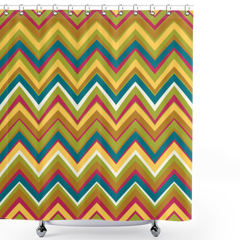 Personality  Zig Zag Pattern Shower Curtains