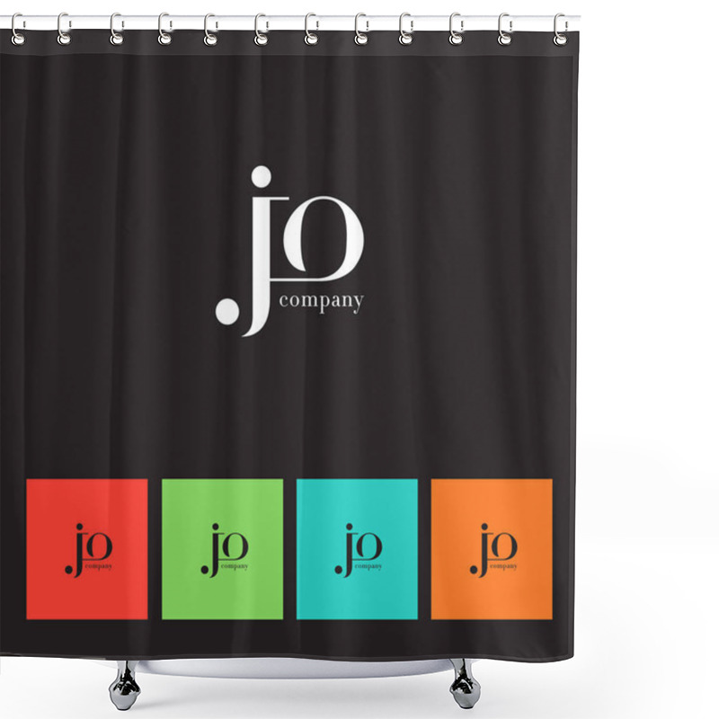 Personality  J & O Letter Logo   Shower Curtains