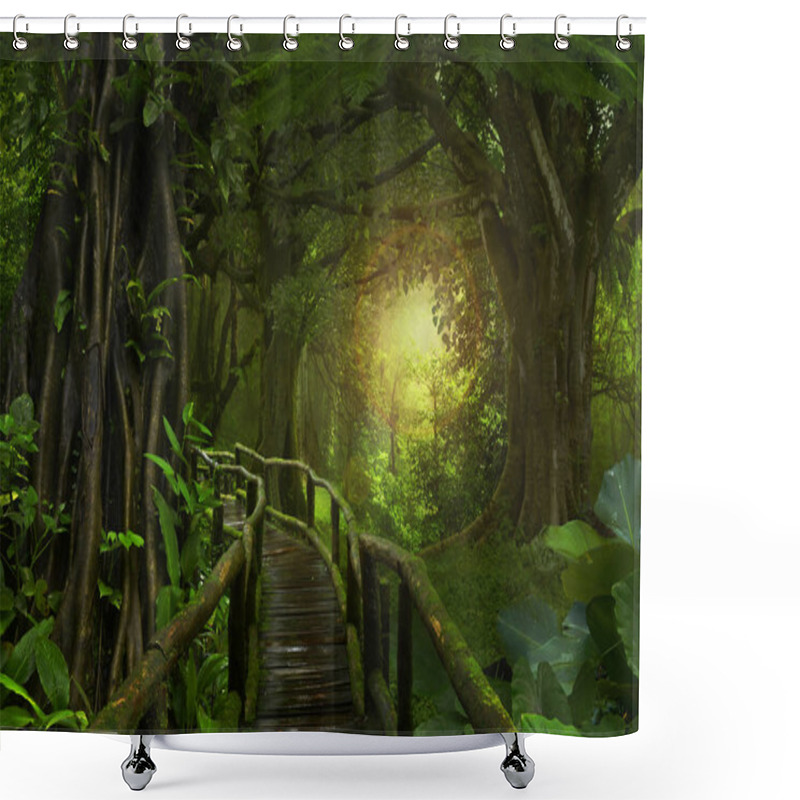 Personality  Deep Jungle In Southeast Asia Shower Curtains