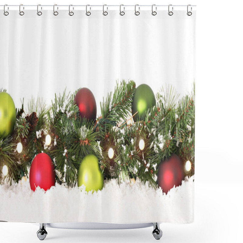 Personality  Christmas Border Shower Curtains