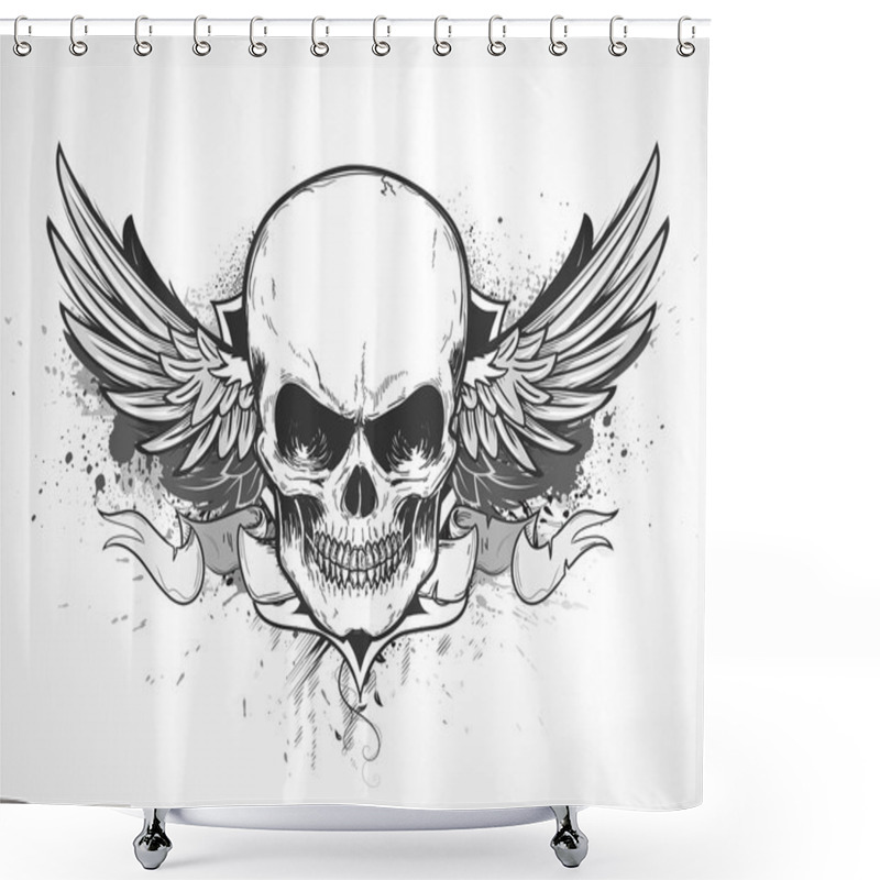 Personality  Human Skull Shower Curtains