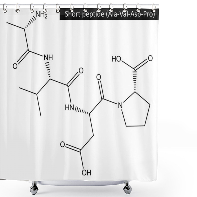 Personality  Molecular Structure Of Short Peptide Shower Curtains