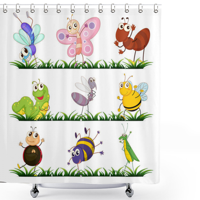 Personality  Insects Shower Curtains