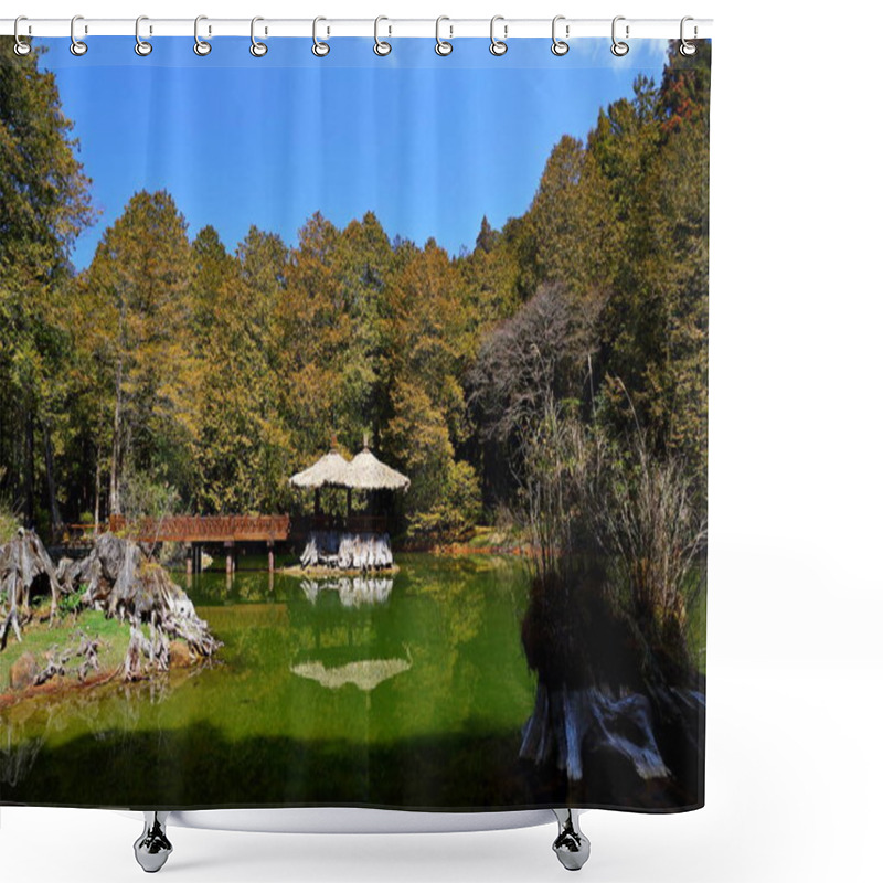 Personality  Jiemei (Sister) Lakes, Sisters Pond In In Alishan National Forest Recreation Area, Situated In Alishan Township, Chiayi , TAIWAN Shower Curtains