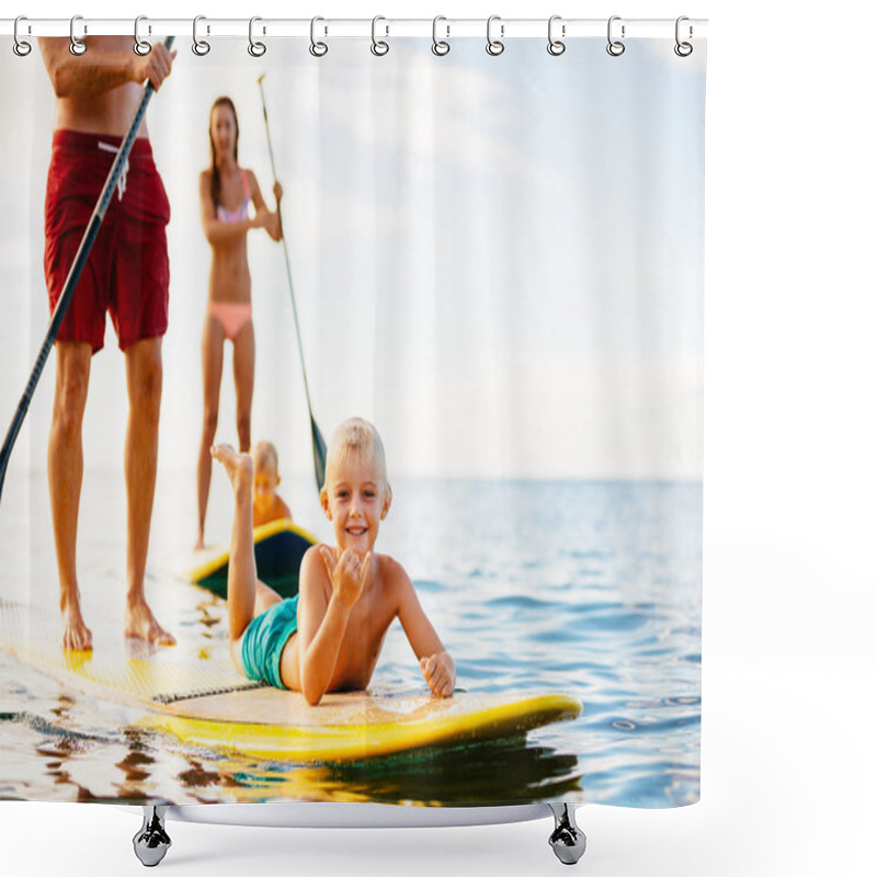 Personality  Family Fun, Stand Up Paddling Shower Curtains