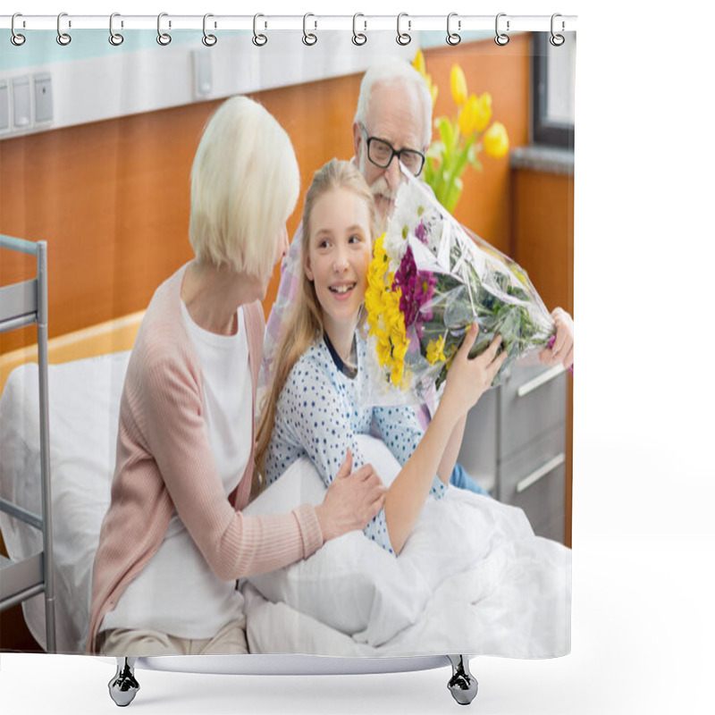 Personality  Grandparents With Child In Hospital  Shower Curtains