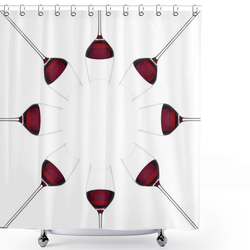 Personality  Wine Glasses Shower Curtains