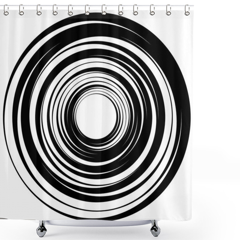 Personality  Decorative Concentric Rings Shower Curtains