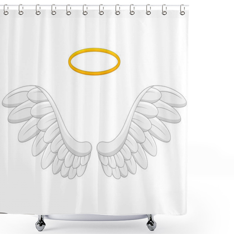 Personality  Angel Wings Cartoon Shower Curtains