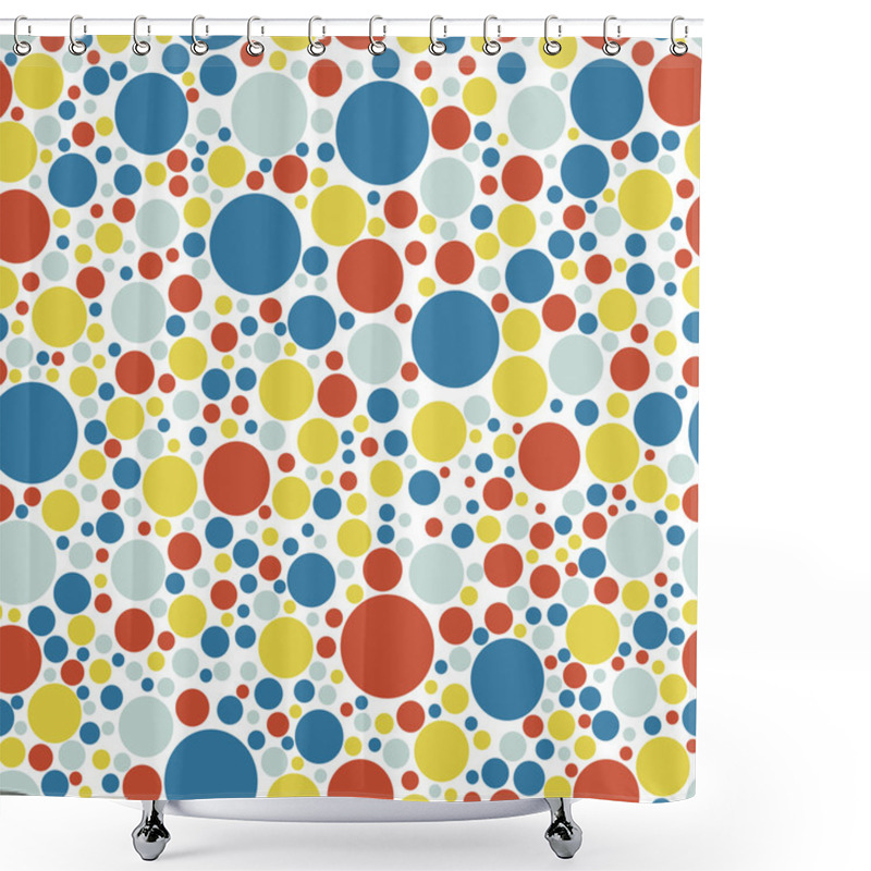 Personality  Seamless Pattern With Circles Shower Curtains