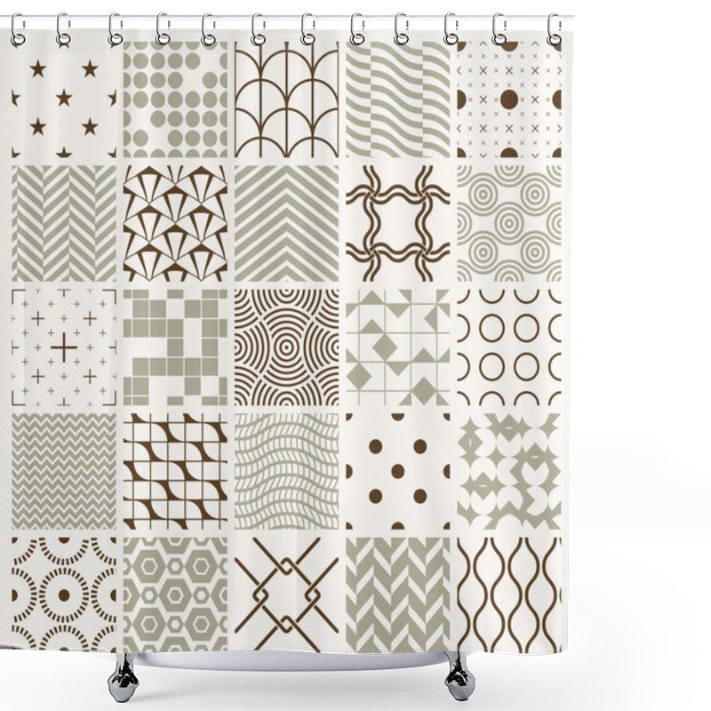 Personality  Set Of Endless Geometric Patterns  Shower Curtains