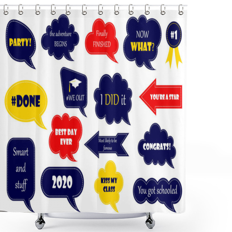 Personality  Graduation Photo Booth  Shower Curtains