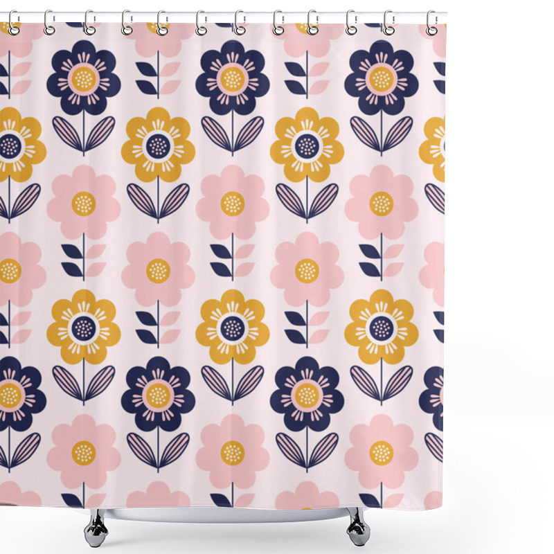 Personality  Seamless Floral Pattern Shower Curtains