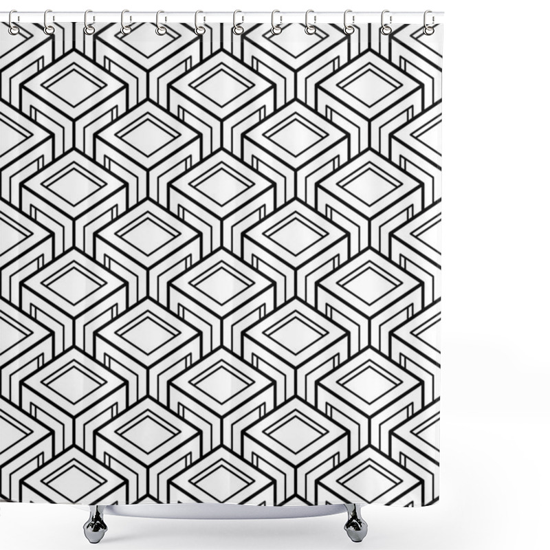 Personality  Contemporary Abstract Endless Background Shower Curtains