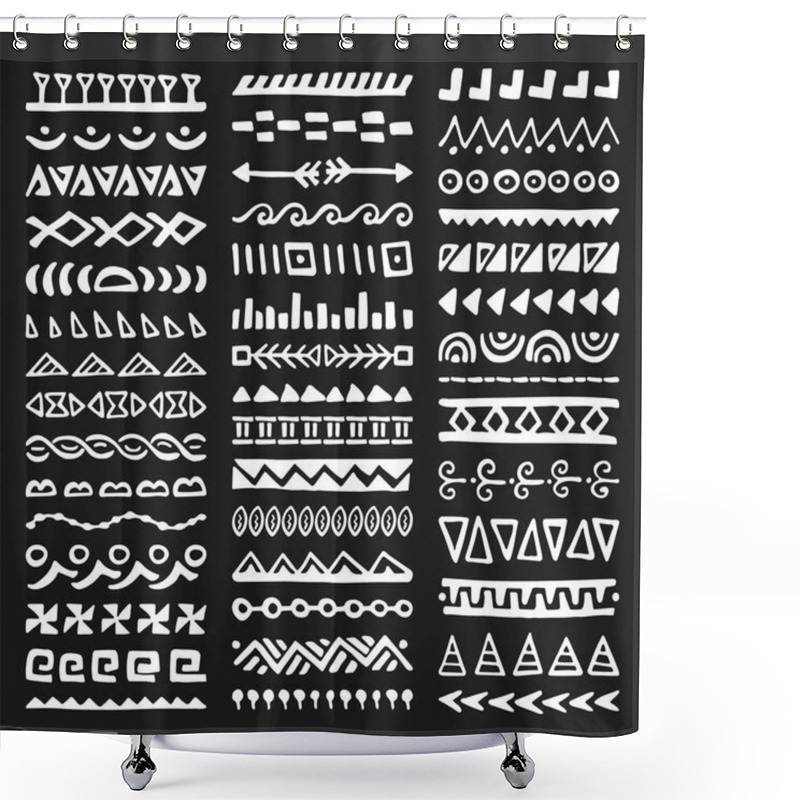 Personality  Borders Collection In Ethnic Style Shower Curtains