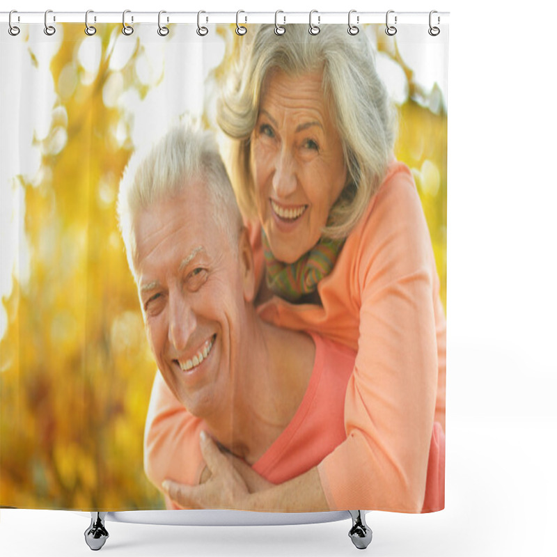 Personality  Happy Old People Shower Curtains