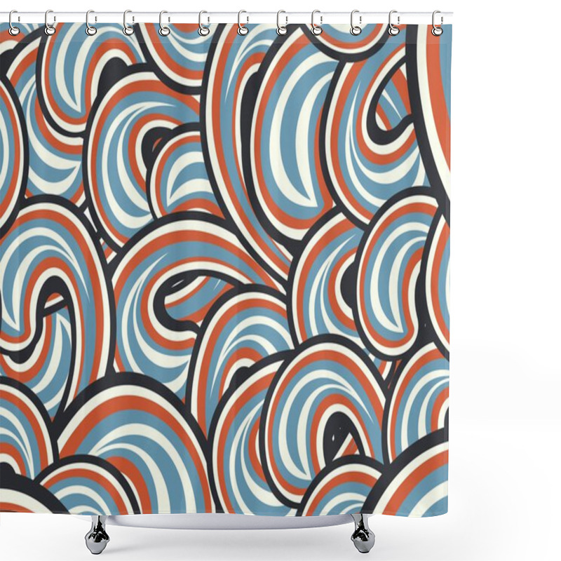 Personality  Spiral Pattern Wallpaer Illustration Shower Curtains