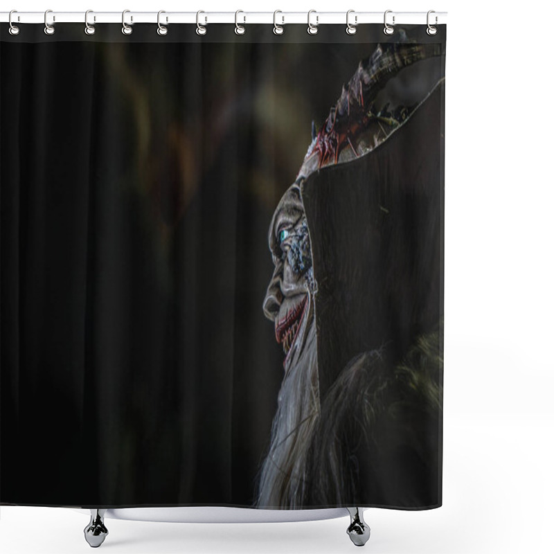 Personality  Krampus. Christmas Devils. Waiting For San Nicolo Shower Curtains