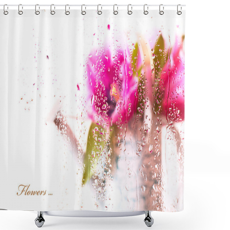 Personality  Pink Tulip Flowers Shower Curtains