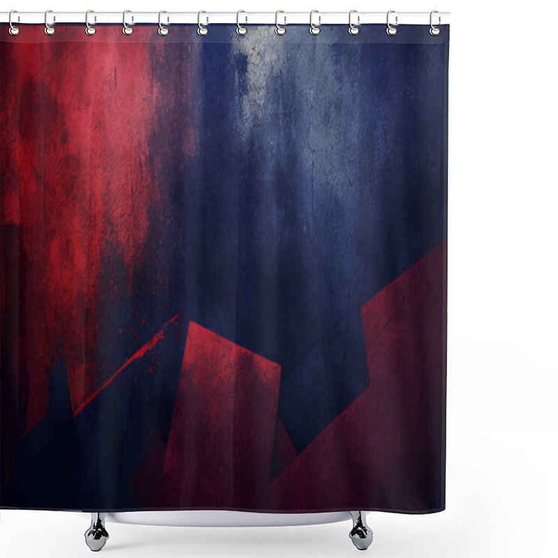 Personality  Stylish Red Blue Grunge Background With A Rough Texture And Space For Text. Perfect For Showcasing Your Creative Ideas And Making A Bold Statement Shower Curtains