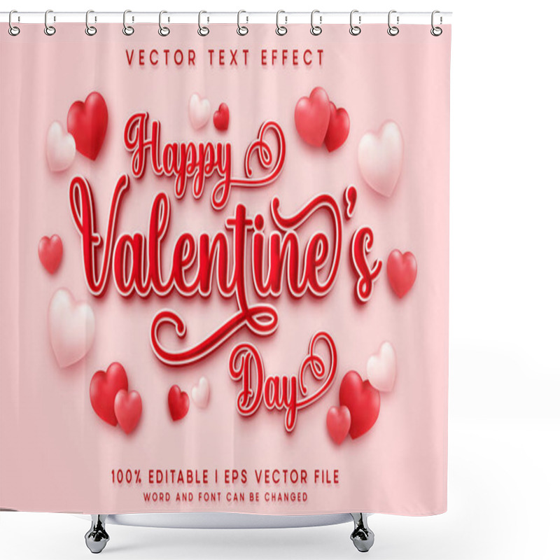 Personality  Valentine's Day Editable Text Effect Or Background Template Shower Curtains