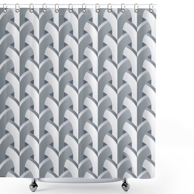 Personality  Vector Paper Cut Geometric Modern Background. Shower Curtains