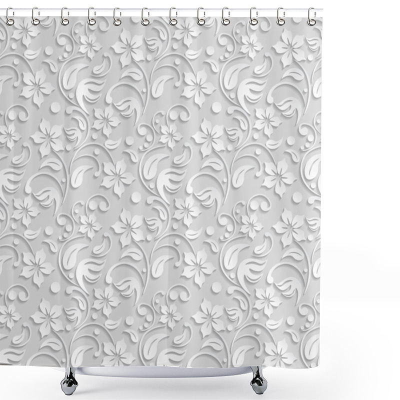 Personality  Vector Seamless Floral Pattern. Shower Curtains