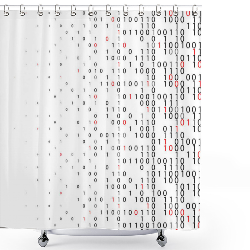 Personality  Abstract Binary Code Technology Background. Shower Curtains