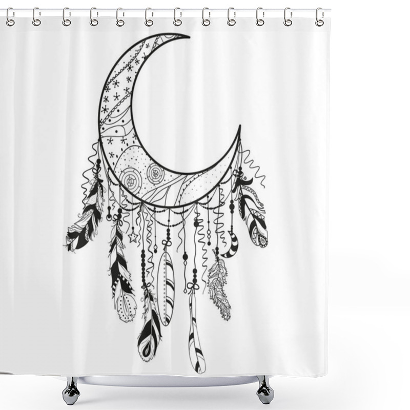 Personality  Illustration. Digital Art Shower Curtains