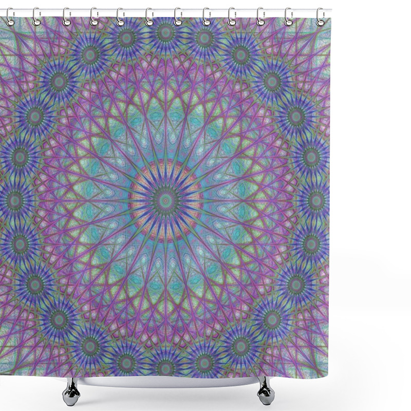 Personality  Abstract Mandala Ornament Background Design Shower Curtains