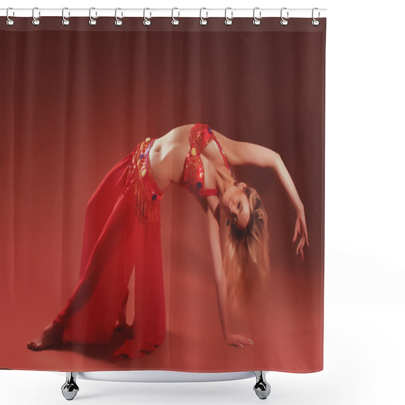 Personality  Beautiful Exotic Belly Dancer Woman Shower Curtains