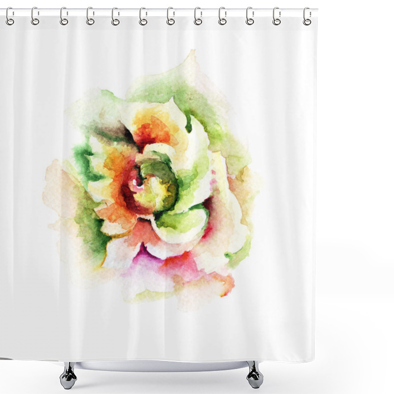 Personality  Beautiful Rose Flower Shower Curtains