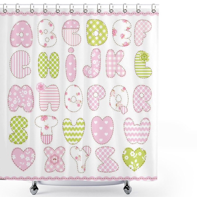 Personality  Alphabet Shower Curtains