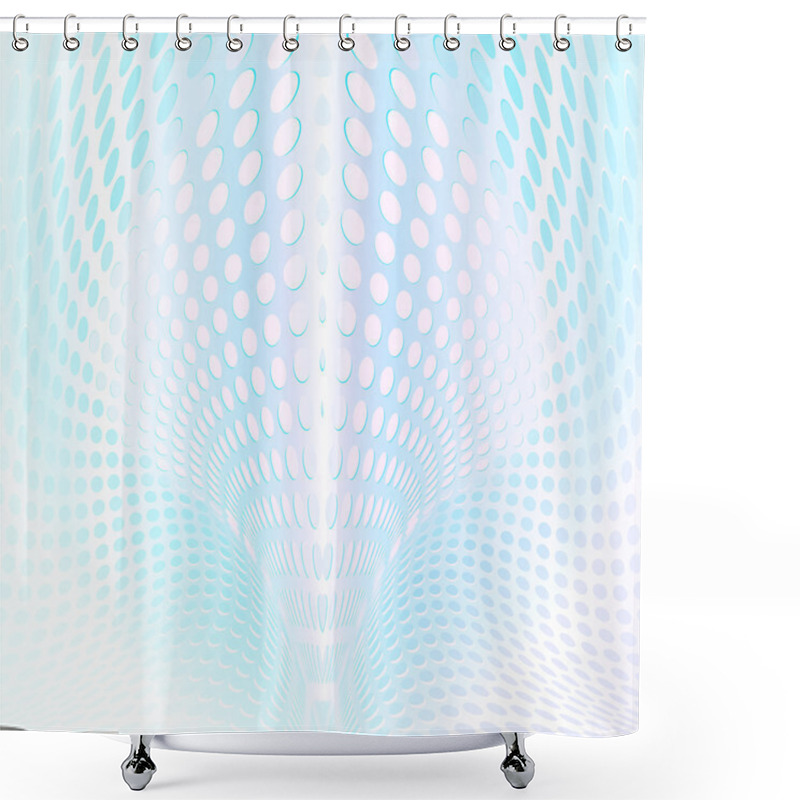 Personality  Abstract Blue Background Circles Shower Curtains