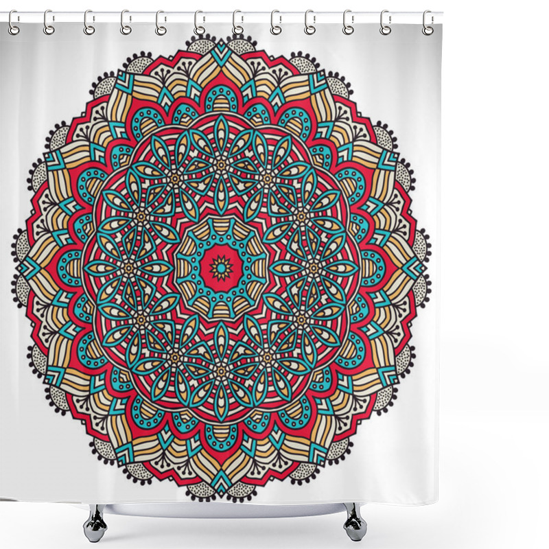 Personality  Round Ornament Pattern. Shower Curtains