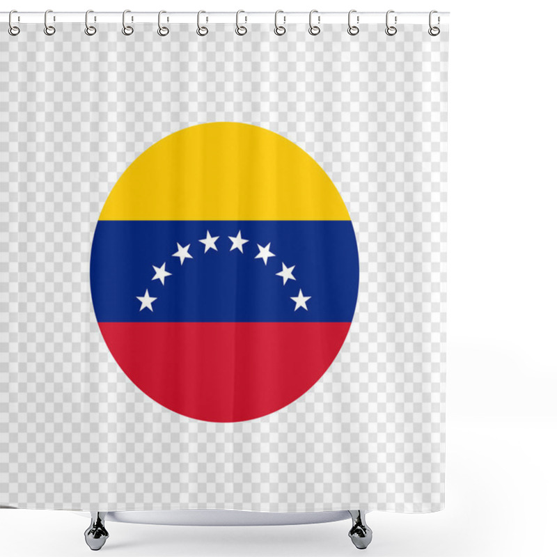 Personality  Bolivarian Republic Of Venezuela - Vector Circle Flag Shower Curtains